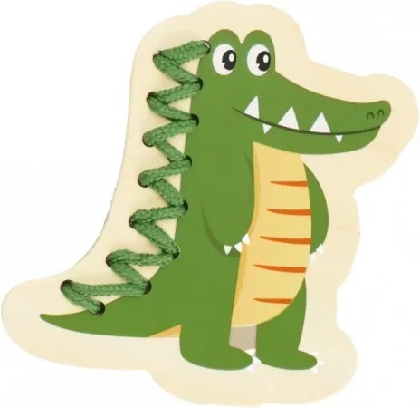 Navliekanie drevených zvieratiek na šnúrky – 10 ks