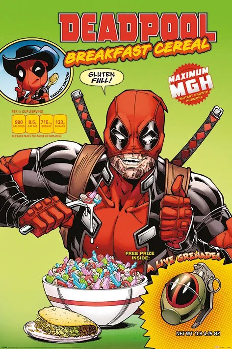 Plagát, Obraz - Deadpool - Cereal, (61 x 91.5 cm)