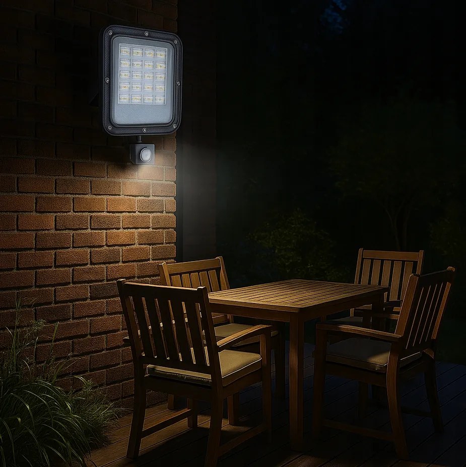 BERGE LED reflektor ODYN s pohybovým senzorom 50W - 4500lm - 4000K - IP66