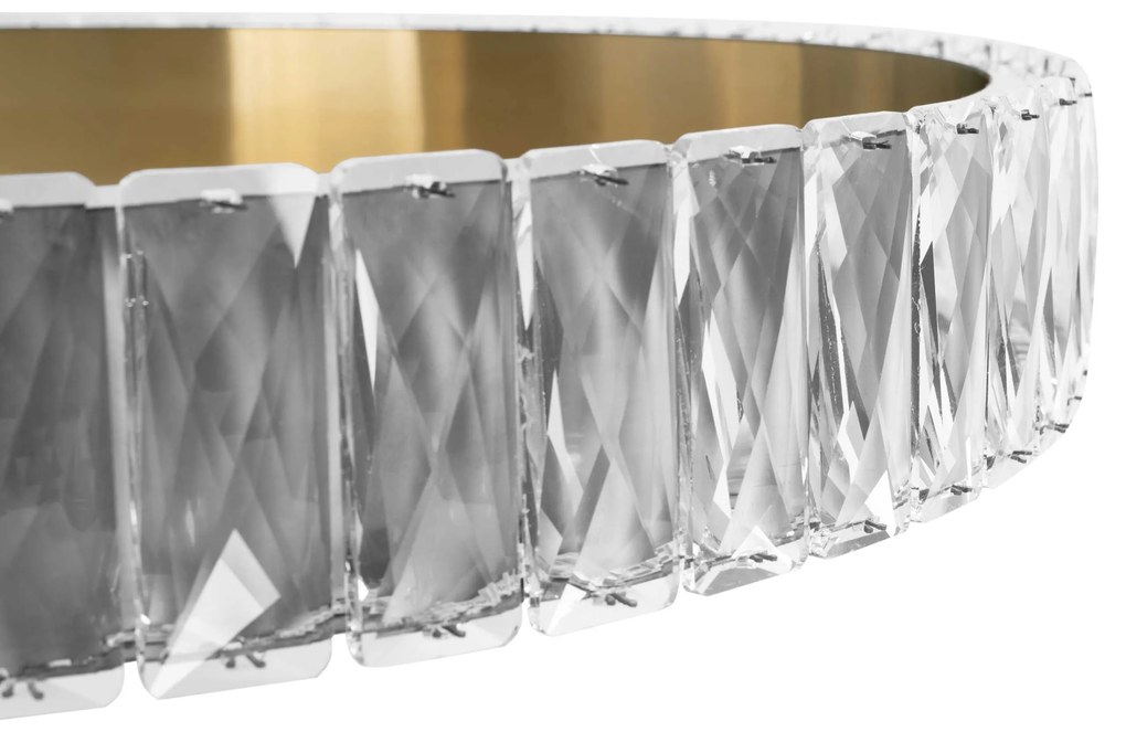 Toolight Toolight, LED krištáľové závesne svietidlo 60cm, APP1506-C, zlatá matná, OSW-06790