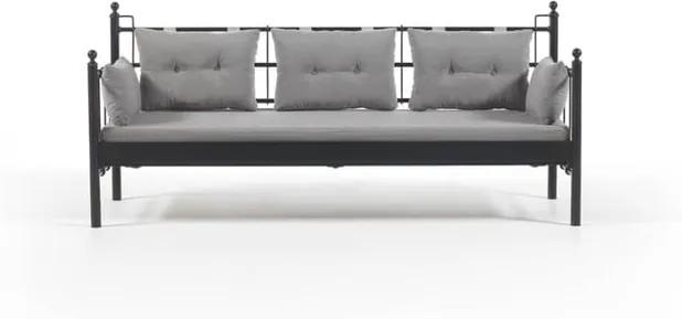 Sivá trojmiestna vonkajšia sedačka Lalas DKS, 96 × 209 cm