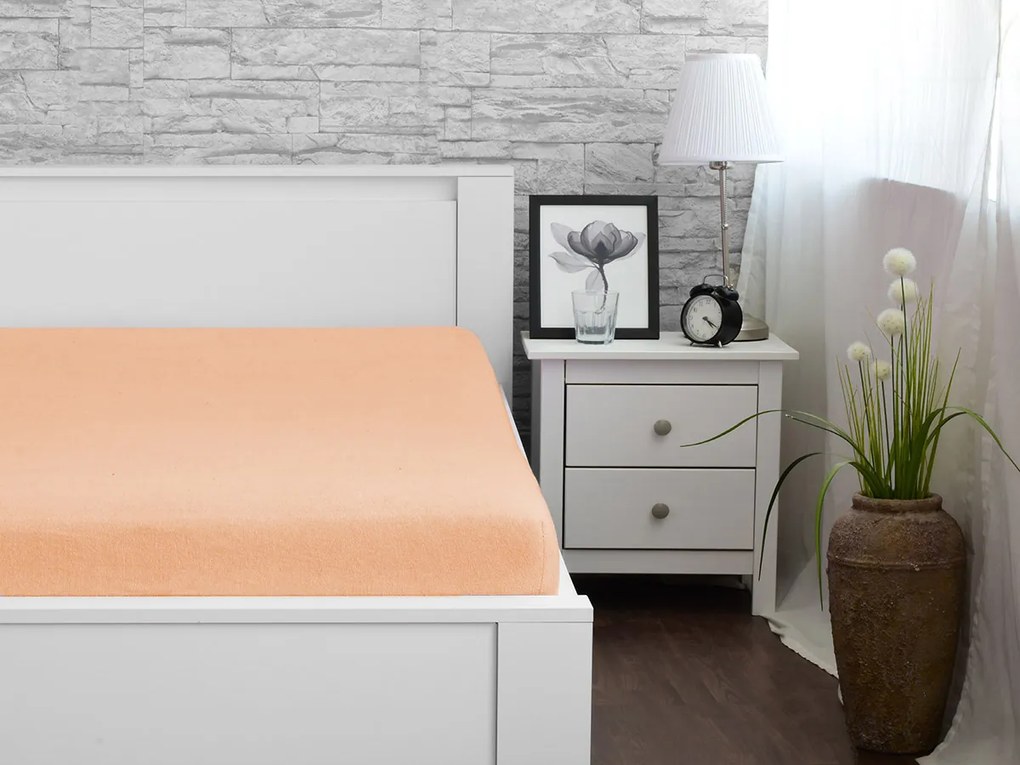 XPOSE® Detská froté plachta Exclusive - marhuľová 60x120 cm