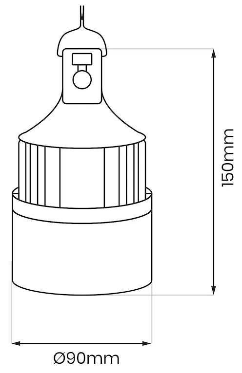 Ecolamp Závesný LED lampáš Bulb, 1x LED 10w
