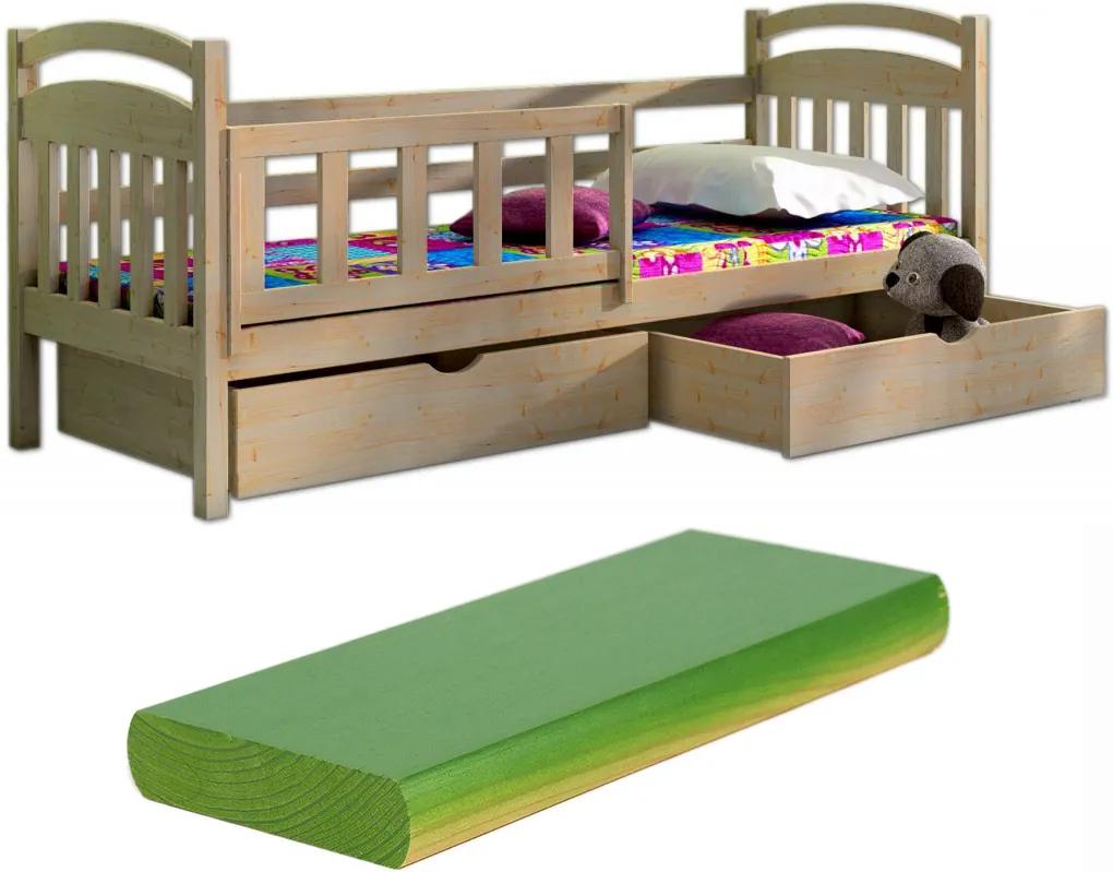 FA Oľga 1 200x90 detská posteľ Farba: Zelená (+44 Eur), Variant rošt: Bez roštu (-3 Eur)