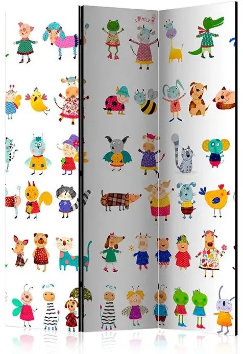 Paraván - Cartoon Pets [Room Dividers] Veľkosť: 135x172, Verzia: Akustický