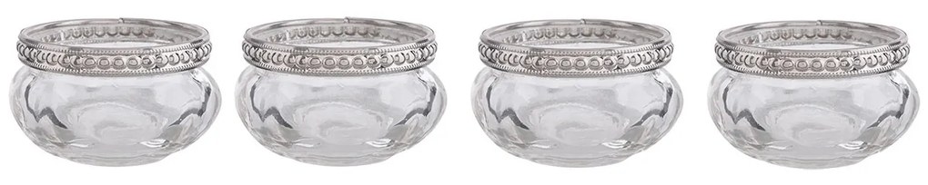 4ks sklenené svietniky na čajové sviečky - Ø 6 * 3 cm