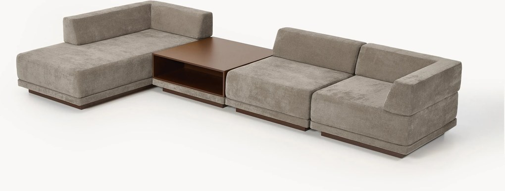 Modulárna rohová pohovka's konferenčným stolíkom Colin (4-miestna)