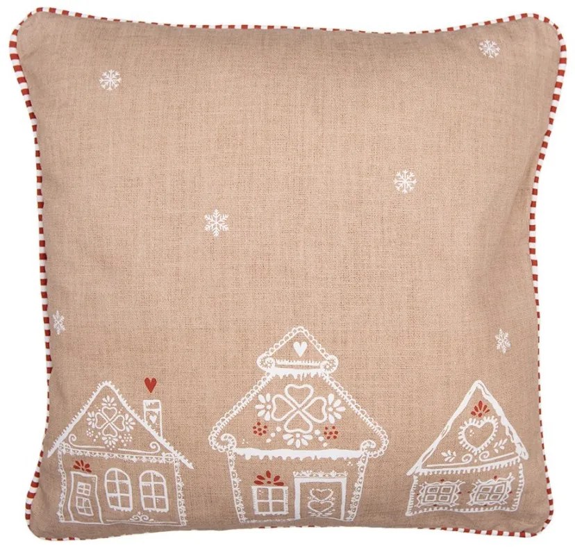Obliečka na vankúš s perníkovými chalúpkami Gingerbread Bliss - 40*40cm