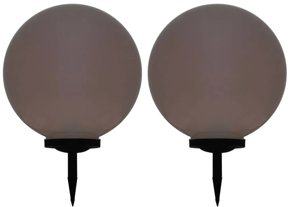 Vonkajšie solárne lampy 2 ks 50 cm LED guľové RGB 277129