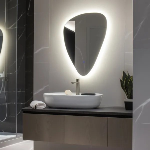 Brilagi - LED kúpeľňové zrkadlo GOCCIA LED/19W/230V 67x50 cm IP44 CRI 90 stmievateľné +CCT