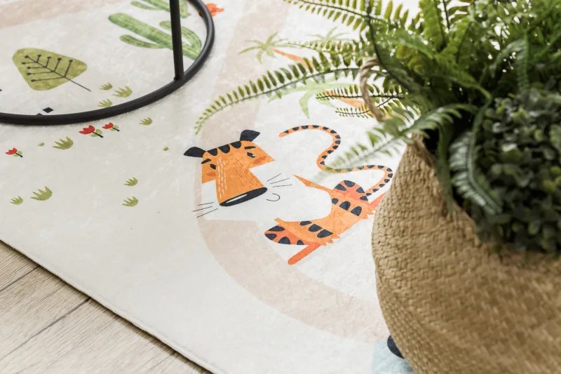 Dywany Łuszczów, Detský kusový koberec Bambino 1165 Zoo, 120x170, viacfarebná, detská izba