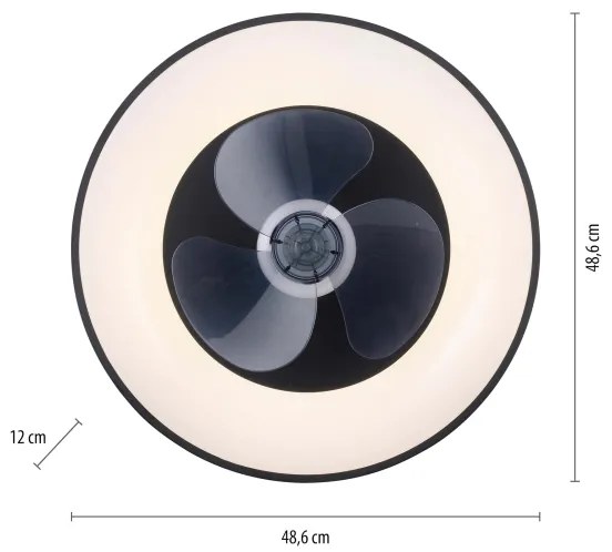 JUST LIGHT. 14644-18 -LED Stropné svietidlo s ventilátorom VENIKA LED/36W/230V+DO
