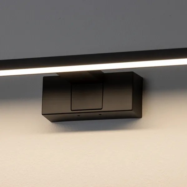 Aigostar - LED osvetlenie zrkadla do kúpeľne LED/8W/230V 4000K 40 cm IP44 čierne