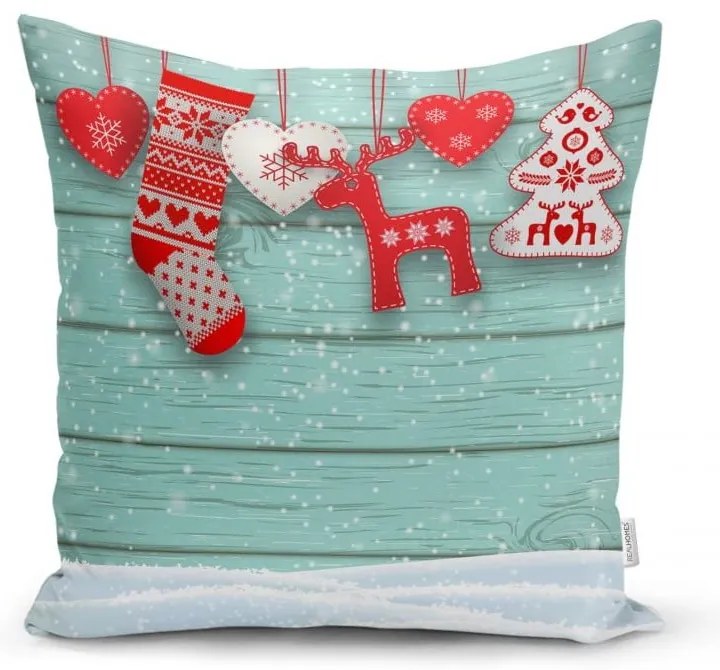 Súprava 4 vianočných obliečok na vankúš a behúň na stôl Minimalist Cushion Covers Winter Wonderland