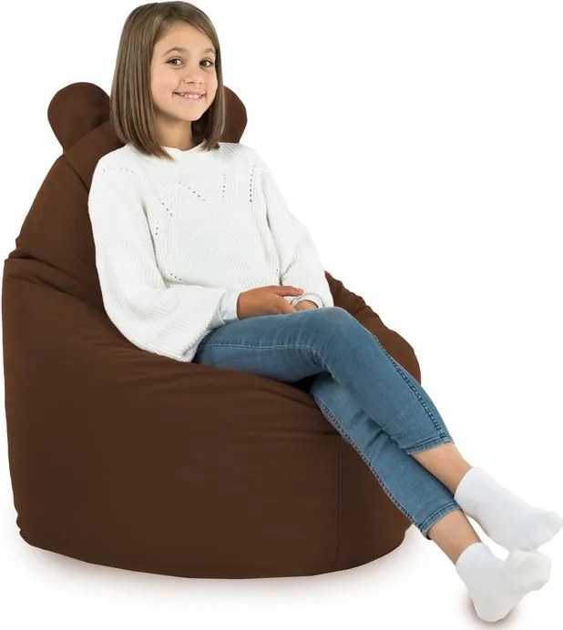 Detské kreslo Sako TEDDY – mäkké plyšové kreslo pre najmenších Farba: Červený