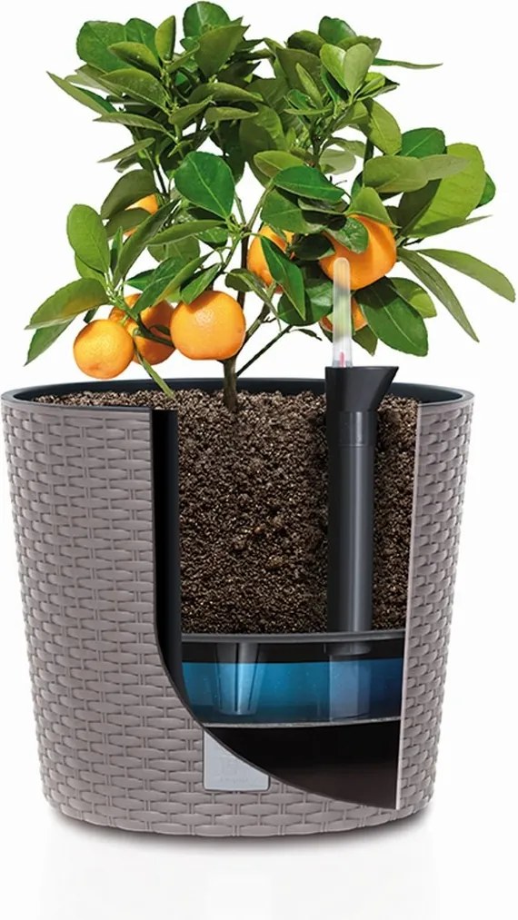 Kvetináč Rato Knitted svetlohnedý