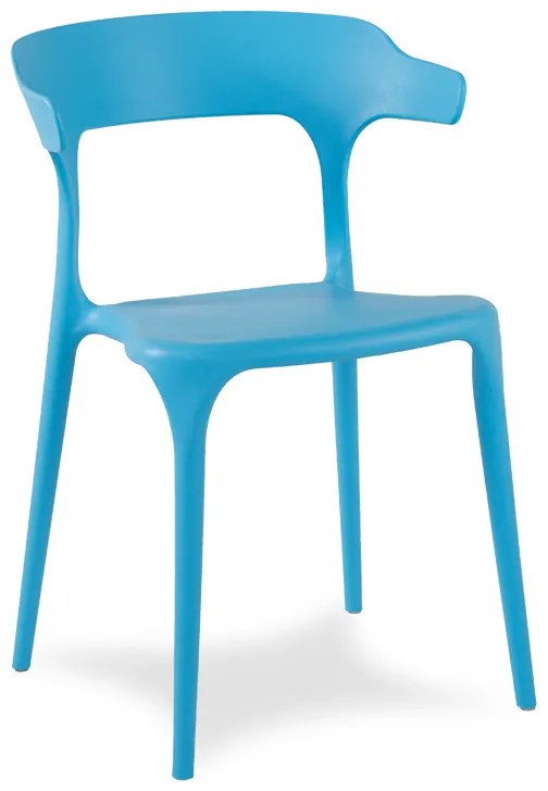 Dekorstudio Plastová stolička na terasu ULME svetlo modrá