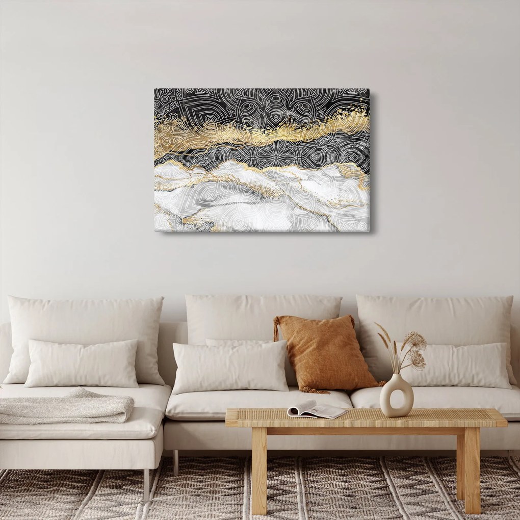 Obraz - Mandala v mramore (90x60 cm)