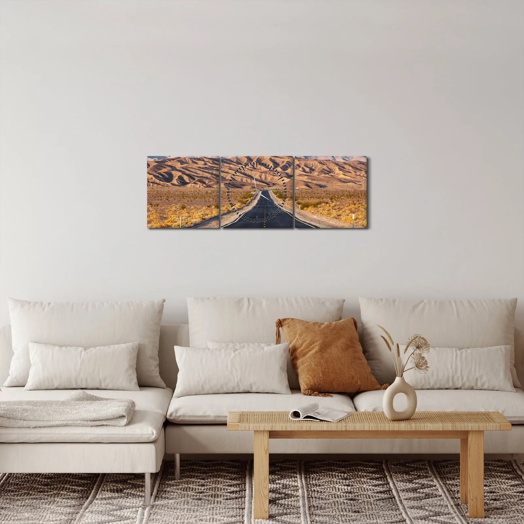 Obraz - Death Valley, Kalifornia, USA (s hodinami) (90x30 cm)