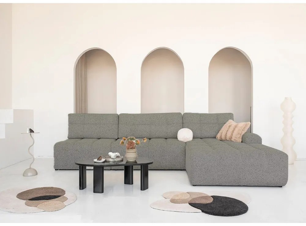 Svetlohnedá rozkladacia modulárna rohová pohovka s úložným priestorom (pravý roh) Lulu – Miuform