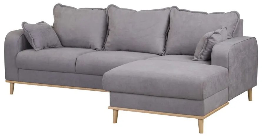 Sivá rohová pohovka (pravý roh) Beata - Ropez