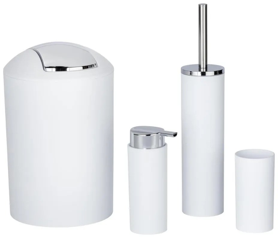 WENKO 24077800 - Sada CALVO 6,5x13 cm biela/lesklý chróm