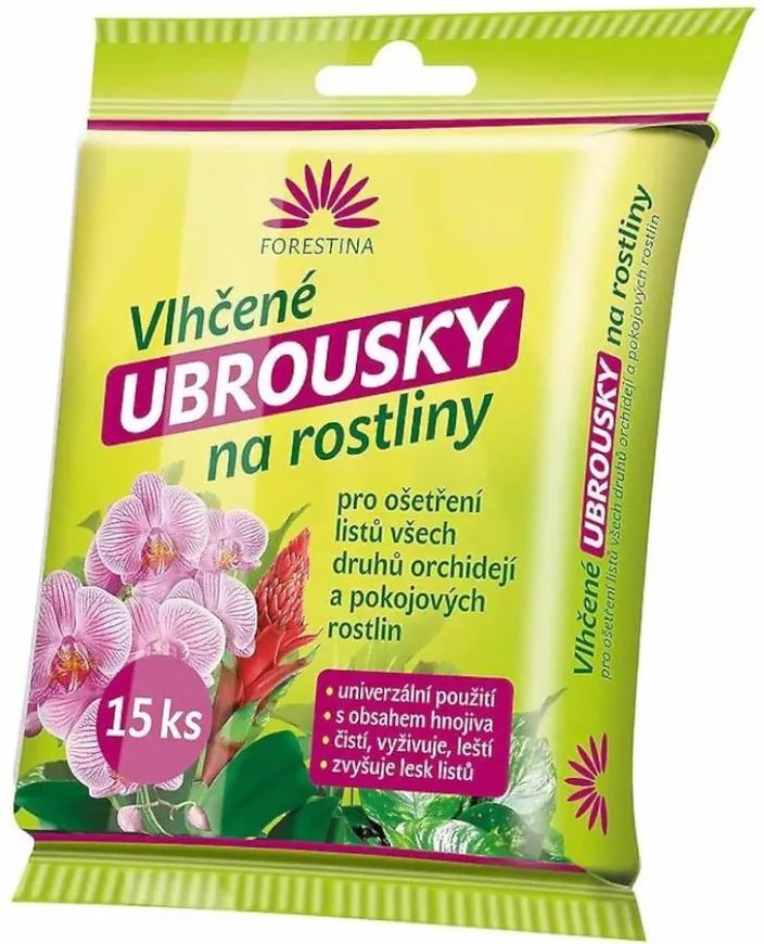 Vlhčené utierky na rastliny 15 ks