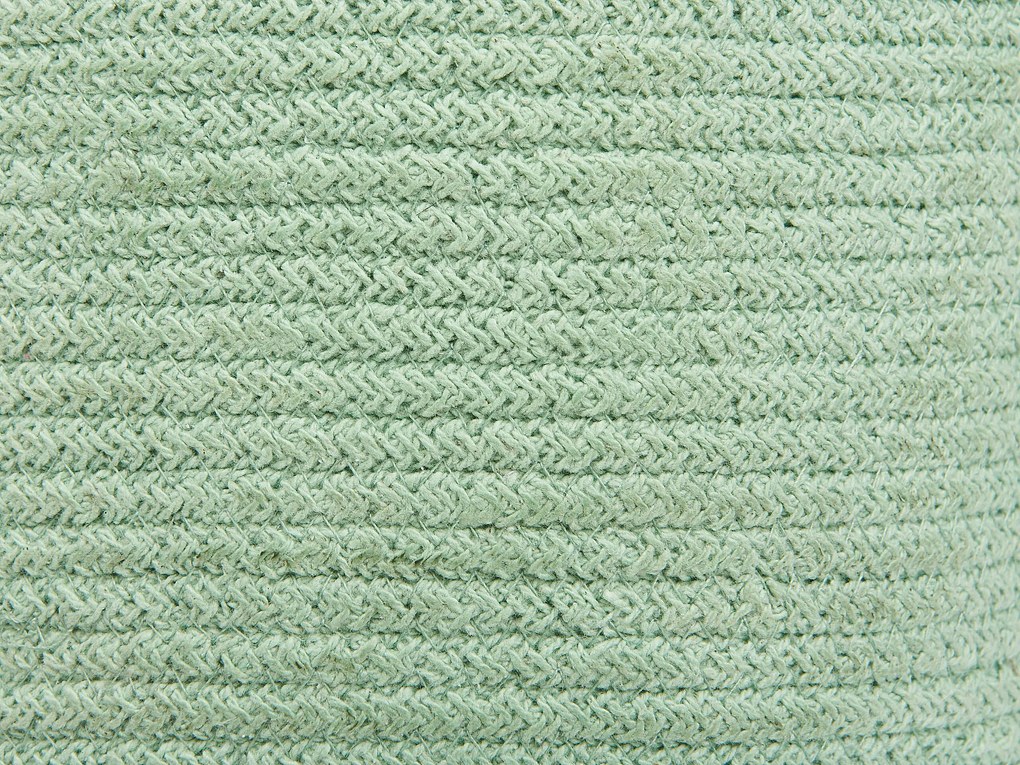 Sada 2 bavlnených úložných košov zelená CHINIOT Beliani