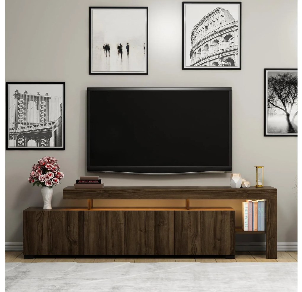 TV stolík/skrinka Belize (orech). Akcia -18%. Vlastná spoľahlivá doprava až k Vám domov. 1088413