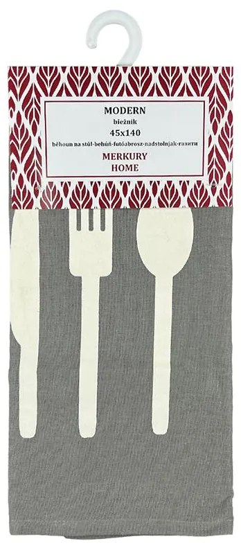 Behúň MODERN šedá 45x140
