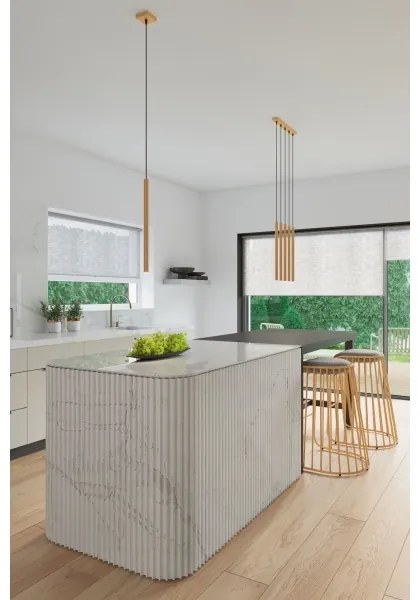 Sollux SL.1173 - Luster na lanku PASTELO 5xG9/8W/230V zlatá