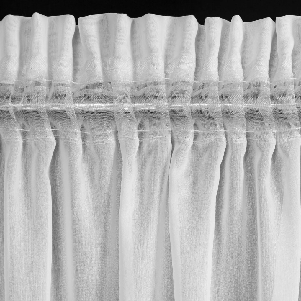 ZÁCLONA NA PÁSKE ELENA, SADA 2 KS 140X270 CM BIELA