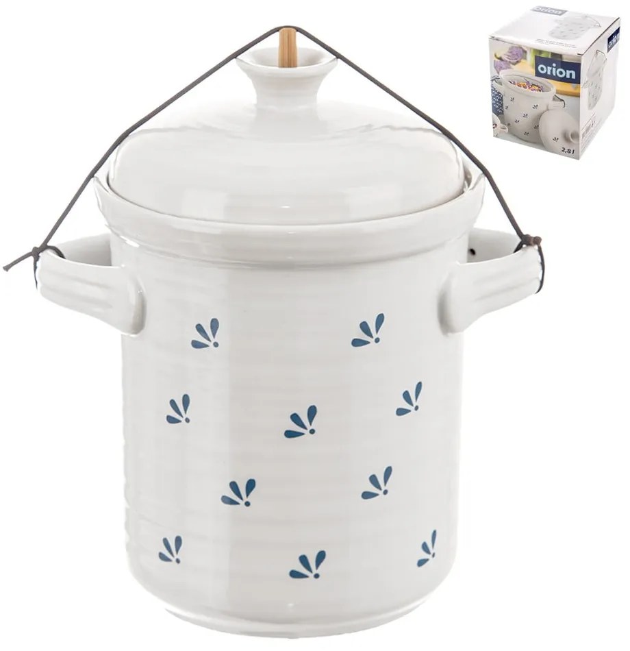 Nádoba na kvasenie zeleniny 2,8 l MODROBÍLÁ – Orion