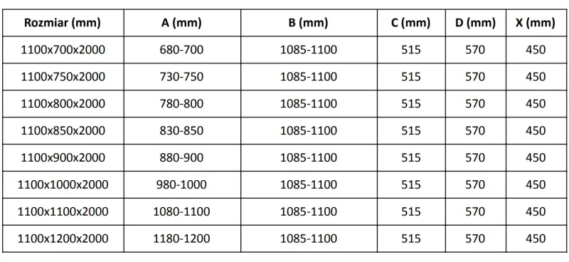Mexen Velar, sprchový kút s posuvnými dverami 110(dvere) x 110(stena) cm, 8mm číre sklo, grafitová matná, 871-110-110-01-66