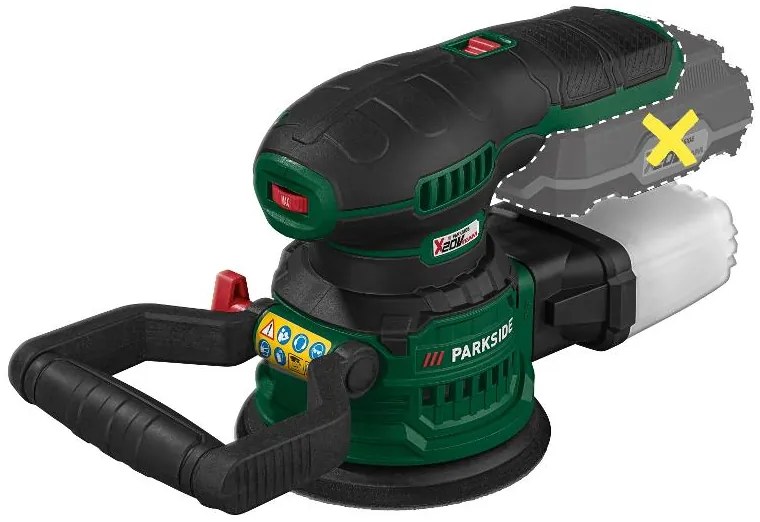 Parkside® Aku excentrická brúska Paexs 20-Li B2 + Akumulátor 20 V 2 Ah + Nabíjačka 20 V 2,4 A (800011846)