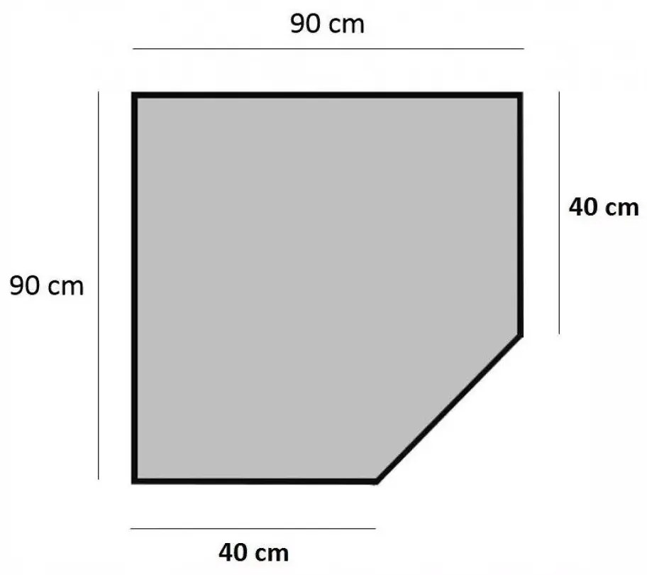 Fistar Rohový regál 1800x900x400x705 mm lakovaný 5-policový, nosnosť 750 kg - ČIERNY