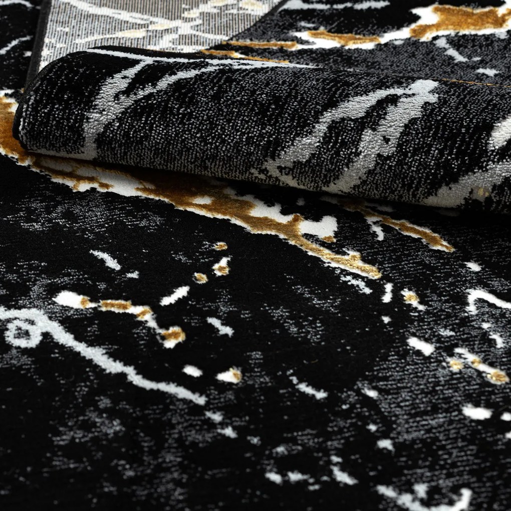 Kusový koberec Allure 1963 black/gold, 180x270, čierna, kancelária, Dywany Łuszczów