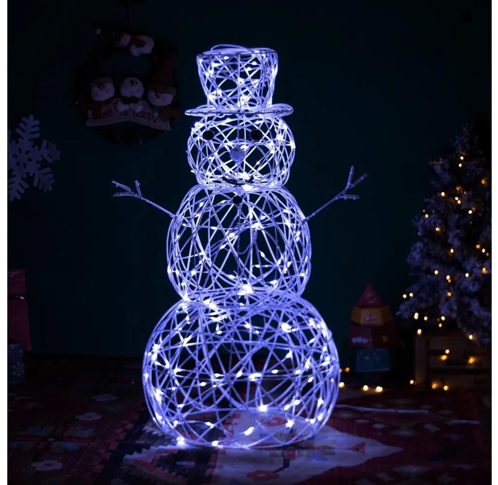 Brilagi - LED Vonkajšia vianočná dekorácia 3,6W/31/230V 6500K 120 cm IP44 snehuliak