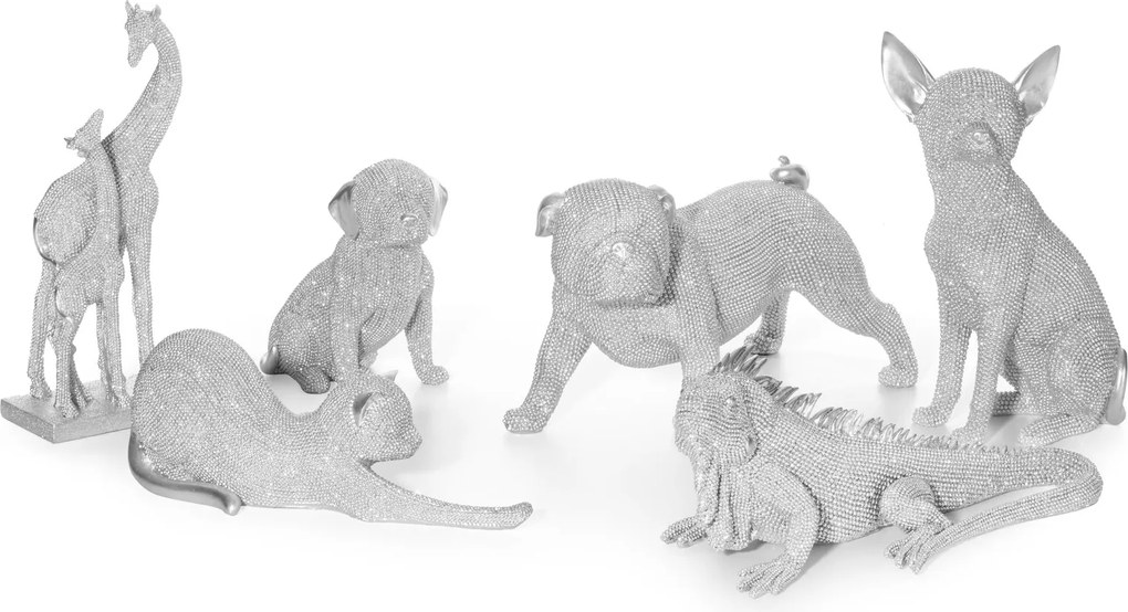 DEKORAČNÁ SOŠKA ELDO 28X14X17 CM STRIEBORNÁ