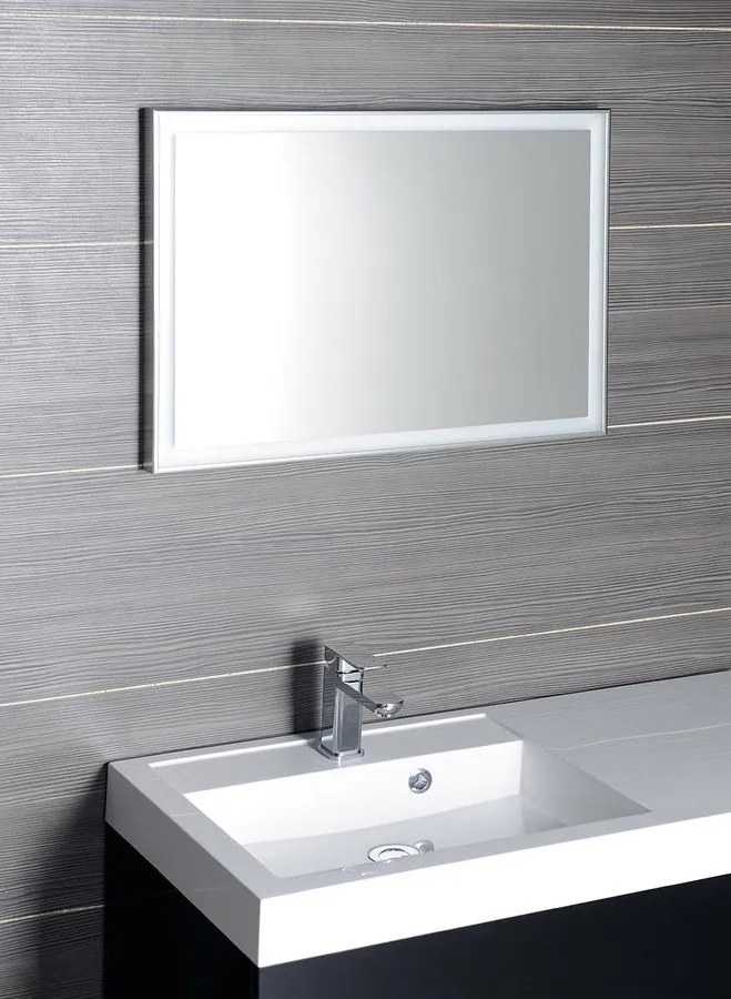 Sapho Sapho, LUMINAR LED podsvietené zrkadlo v ráme 700x500mm, chróm, NL556