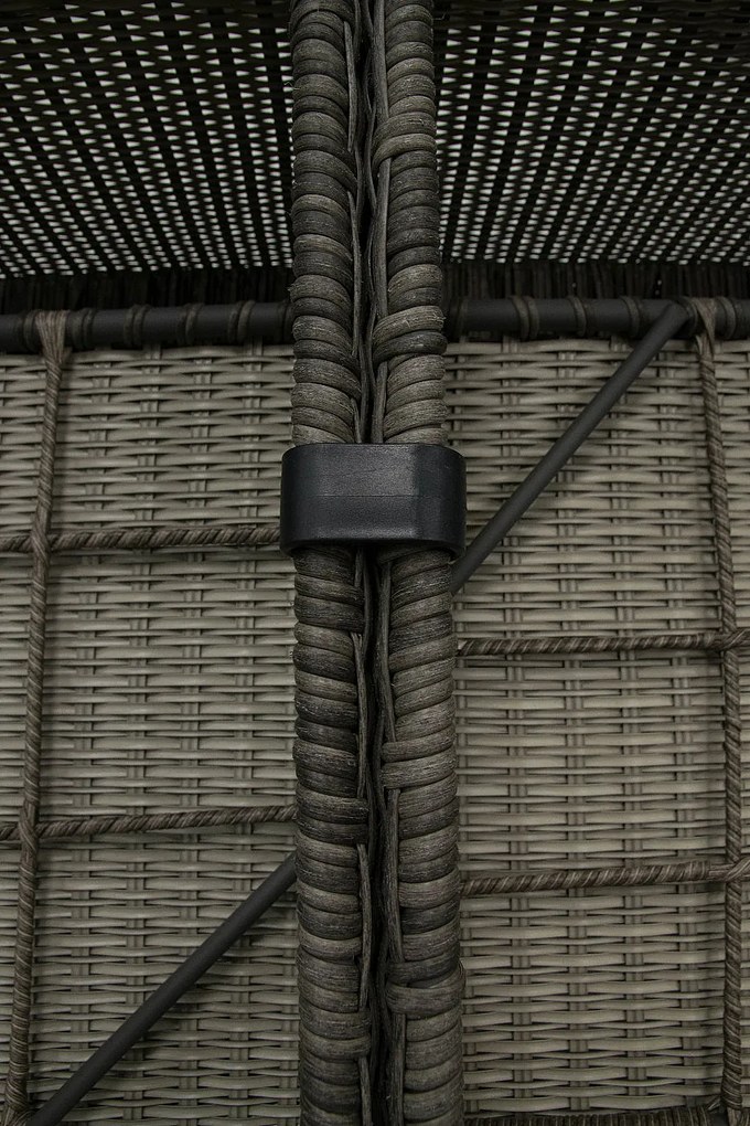 DEOKORK Ratanová modulová zostava BORNEO LUXURY pre 5 osôb (sivá)