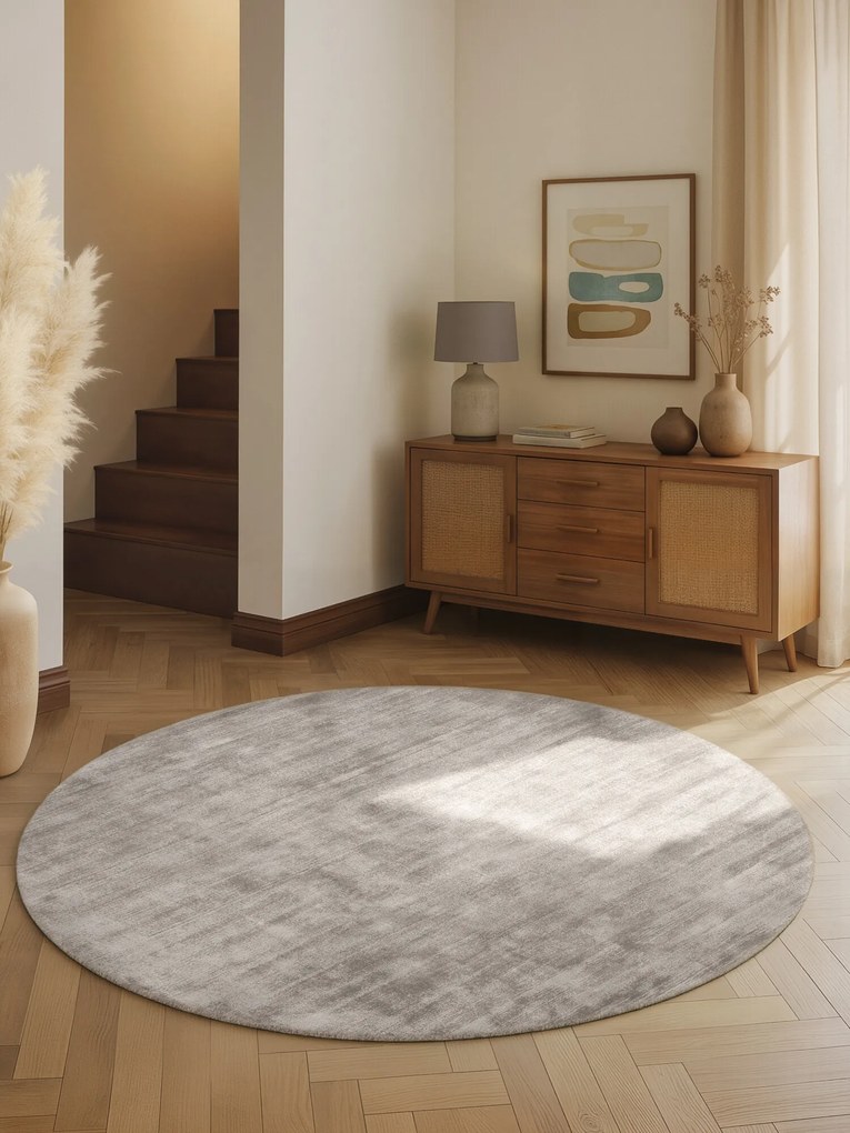 Vikosa, Kusový koberec Vikosa Jane 106294 Silver kruh, 120x120 (priemer) kruh, šedá, detská izba
