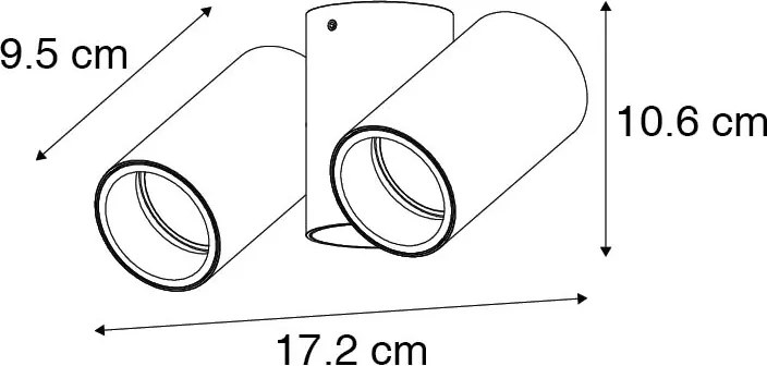 Inteligentný reflektor mosadzný 2-svetelný nastaviteľný vrátane 2 Wifi GU10 50mm - Michael