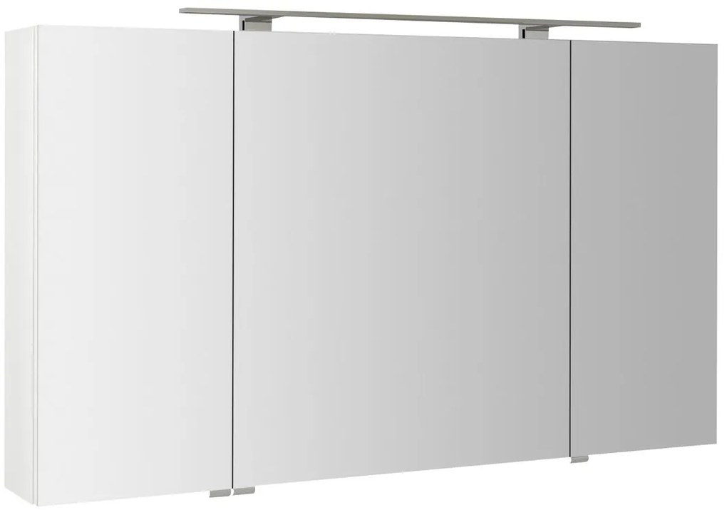 Sapho Sapho, RIWA galérka s LED osvetlením, 121x70x17cm, 3x dvierka, biela lesk, RIW120-0030