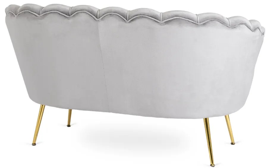 Vintino zamatová sedačka ZORAYA sivá