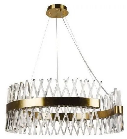 LED Stmievateľný luster na lanku LED/175W/230V 3000-6500K zlatá + diaľkové ovládanie