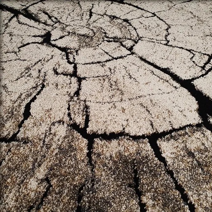 HU Okrúhly Hnedý koberec Loft vzor peň