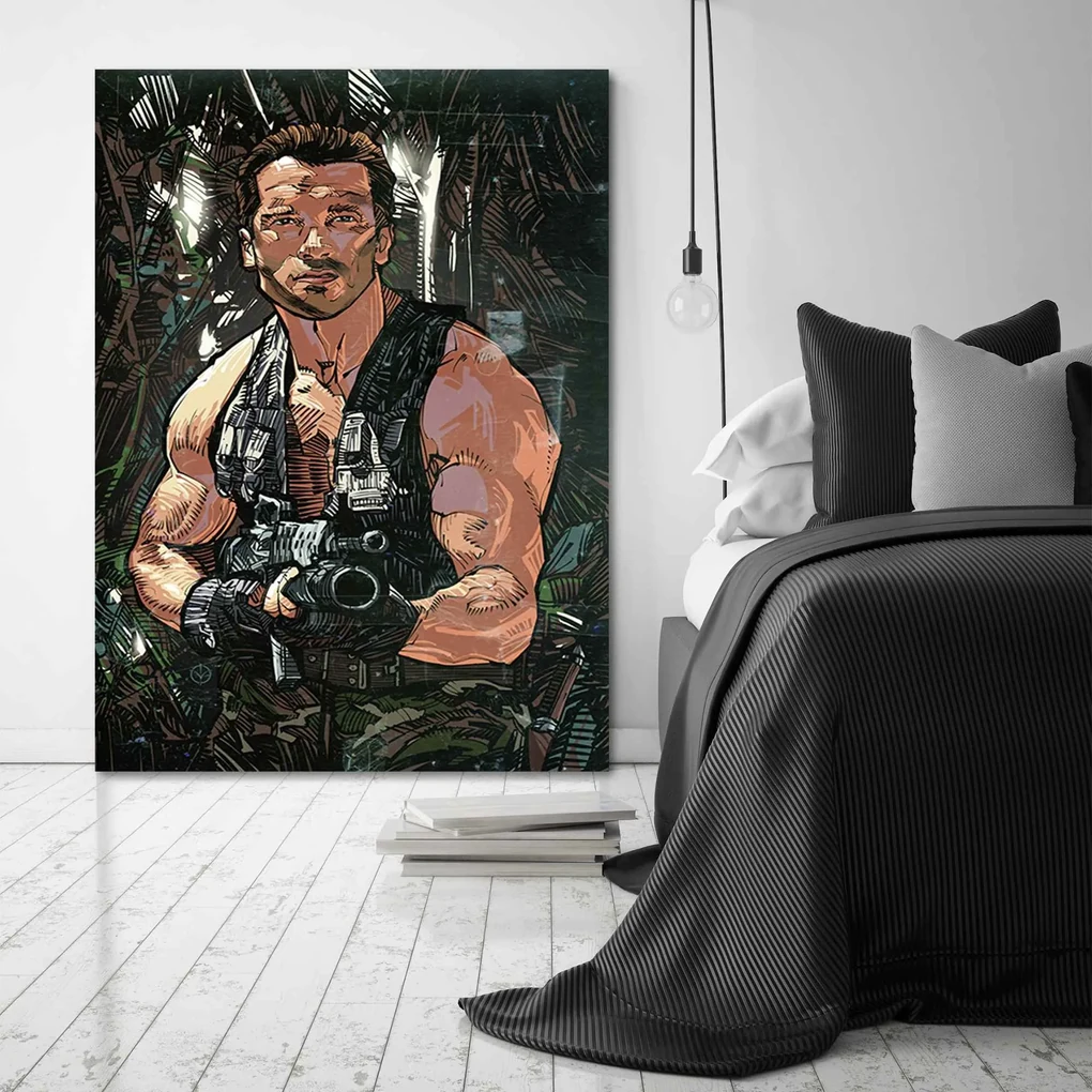 Gario Obraz na plátne Predátor, Arnold Schwarzenegger - Nikita Abakumov Rozmery: 80 x 120 cm