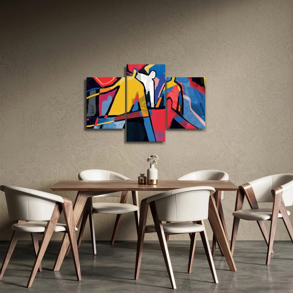 Obraz - Abstrakcia mužov (90x60 cm)
