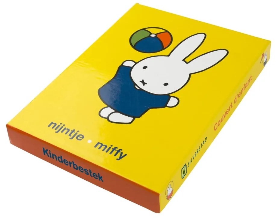 Antikoro detský príbor v striebornej farbe 4 ks Miffy – Zilverstad